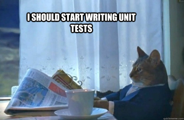 I should start writing unit tests